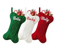 Chaussettes de Noël pour chiens et chats avec nom personnalisé de 41,9 cm