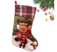 Chaussettes de Noël traditionnelles - Sacs de Père Noël pour bonbons - Bas de Noël Décoration pour Cheminée - Pour Fête Noël Hiver Chocolat Chambre Salon Tablette Fenêtre Porte