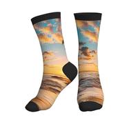 Chaussettes de plage mi-mollet pour femmes et hommes, chaussettes de sport respirantes avec soutien de la voûte plantaire, idéales pour la course, la randonnée, la salle de sport et le tennis, pointur