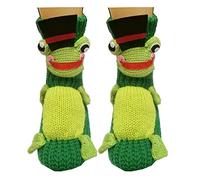 Chaussettes de plancher de ménage chaudes de chandail de tricot antidérapant pour des femmes