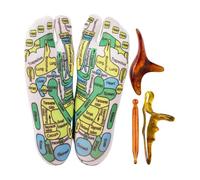 Chaussettes de point de pression, chaussettes de massage des pieds - Chaussettes tricotées pour femme avec 3 outils de massage, chaussettes de réflexologie
