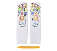 Chaussettes de points de pression avec outil, chaussettes réflexologie des pieds | Chaussettes de massage réflexologie | Strending de coton Outil fatigué Soins des pieds pour le corps adultes Demain