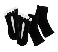 Chaussettes de Protection UV pour Manucure, Lot 4 Pièces Noir | Tissu Respirant, Confort de Port, Style sans Coutures, Usage Salon et Maison, Anti-bronzage, Coupe Plate