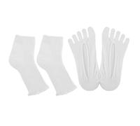 Chaussettes de Protection UV pour Pédicure Gel, 2pcs en Tissu Blanc