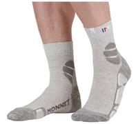 Chaussettes de randonnÃ©e MONNET TREK MID LIN (GRIS BLANC) 35-36