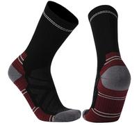 Chaussettes de Randonnée & Alpinisme en Laine Mérinos avec Bouclette Épaisse et Orteil Sans Couture - Idéales pour Ski, Randonnée, Escalade, Pêche & Chasse - Chaudes, Durables et Douces,Noir,43
