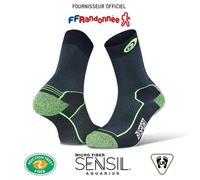 Chaussettes de randonnée BV Sport double polyamide evo - noir/vert - 42/44 45-47