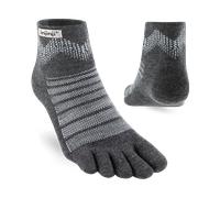 Injinji – Chaussettes de randonnée Outdoor Midweight Mini-Crew Wool – Gris – EU 44,5-47