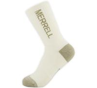 Chaussettes de randonnée Merrell Moab, épaisseur moyenne, respirantes, rembourrées et avec soutien de la voûte plantaire, couleur Oatmeal Heather, tailles S-M