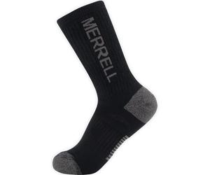 Chaussettes de randonnée Merrell Moab, mi-épaisseur, respirantes, rembourrées et avec soutien de la voûte plantaire, noir, grandes à très grandes