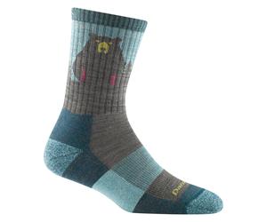 Chaussettes de randonnée pour femmes Darn Tough Bear Town Micro Crew Lightweight Lady aqua S