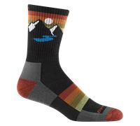 Chaussettes de randonnée pour hommes Darn Tough Sunset Ridge Micro Crew Lightweight charbon de bois M