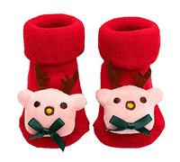 Chaussettes de rangement pour bébé Chaussettes de Noël Nouveau-né Dessin animé Hiver Épaissies Chaussettes bébé antidérapantes Chaussettes de sol pour bébé Chaussettes hautes, e, S Infant