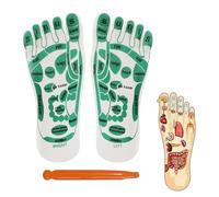 Chaussettes de réflexologie à cinq orteils - Réflexologie des pieds, chaussettes fatiguées, chaussettes de réflexologie plantaire, chaussettes d'acupression, chaussettes à orteils, tables séparées des
