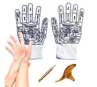 Chaussettes de réflexologie avec outils de massage - Ensemble de chaussettes d'acupression et de gants de masage des mains, kit de thérapie par points de déclenchement avec stylo de massage de précis