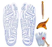 Chaussettes de réflexologie - Chaussettes d'acupression anglaises - Chaussettes de réflexologie - Chaussettes d'acupression - Chaussettes de réflexologie avec outil de massage - Chaussettes de