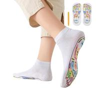 Chaussettes De Réflexologie - Chaussettes De Massage, Chaussettes En Coton Pour Outils D'acupression, Chaussettes D'acupression Pour Soulagement Du Corps Fatigué, Masseurs Manuels Pour Les Pieds, Ca