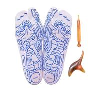 Chaussettes De Réflexologie D'acupression - Chaussettes De Massage Des Pieds - Tableau De Réflexologie Soçks | Outil De Massage Des Points De Déclenchement | Massages De Pieds Fatigué Soulager La Phys