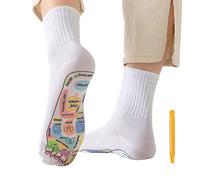 Chaussettes de réflexologie des pieds, chaussettes et outils de massage des pieds - Chaussettes avec carte du point de pression - Masqueur de pieds de coton de soins du corps pour adultes femmes homme