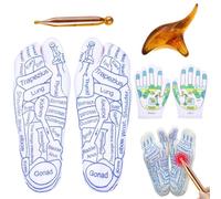 Chaussettes de réflexologie Gants anglais Chaussettes d'acupression Chaussettes de réflexologie Chaussettes de réflexologie Chaussettes d'acupression Chaussettes de réflexologie avec outil de massage