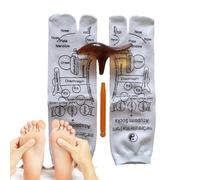 Chaussettes de réflexologie plantaire, chaussettes de massage des pieds | Chaussettes de massage des pieds de réflexologie, outil de réflexologie pour massage des pieds, acupression, soulagement du