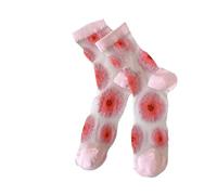 Chaussettes de réflexologie plantaire pour femme/fille - Dentelle - Maille - Chaussettes Crew - Transparentes - Chaussettes de vêtements - Chaussettes fines en nylon - Chaussettes d'été sans femme