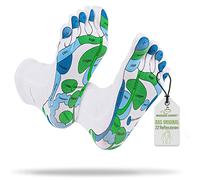 Chaussettes de réflexologie plantaire pour la réflexologie plantaire et l'acupression des pieds | 22 zones de réflexologie plantaire en allemand | Coton doux, effet stretch | Sans connaissances