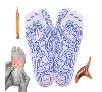Chaussettes de réflexologie pour femme, chaussettes de réflexologie avec outils de massage, remède soulagement des pieds, ensemble de massage pour améliorer la santé des pieds
