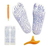 Chaussettes de Réflexologie, Reflexology Socks with Massage Tool, Chaussettes de Massage pour Soulager Stress Détendre(Femme 35-39)