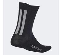 adidas Run Reflective Crew Chaussettes de running Unisex - noir, Taille 37-39