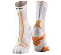 X-Socks – Chaussettes de trail Trailrun Terraskin Expert Crew – Blanc/Blazing Orange – Taille 39-41