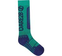 Chaussettes De Ski Coton Vert Vif / Denim Sombre 27/30