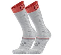 Chaussettes de Ski Merino pour homme et femme, Ski Merino Performance, Zone de Protection au Tibia, Confort et Respirabilité optimale (FR/ES, Numérique, 40, 41, Taille normale, Taille normale, Rouge)