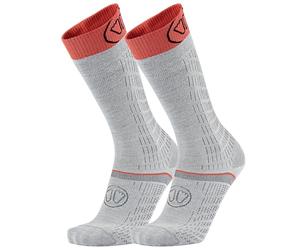 Chaussettes de Ski Merino pour homme et femme, Ski Merino Performance, Zone de Protection au Tibia, Confort et Respirabilité optimale (FR/ES, Numérique, 37, 38, Taille normale, Taille normale, Rouge)