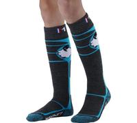 MONNET Wooly Kids - Chaussettes Ski Enfant (FR/ES, Numérique, 31, 32, Taille normale, Bleu)