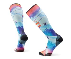Chaussettes de ski SMARTWOOL Zero Cushion OTC Ski Day Print (Laguna Blue) 46-49