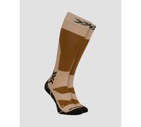 Chaussettes De Snowboard Beiges Et Marron X-socks Snowboard Discover Otc Xswydsw24u-m101