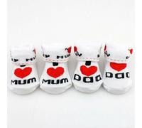 Chaussettes De Sol Antidérapantes Pour Bébé, 2020 100% Coton, Motif Dessin Animé Amour Papa Maman, Chaussettes Pour Enfants Filles