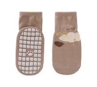 Chaussettes de sol pour bébé avec forte adhérence pour une utilisation en intérieur - Chaussettes de printemps 2025 - Joli dessin animé antidérapant pour apprendre à marcher, kaki, M