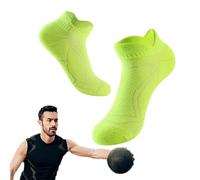 Chaussettes de soutien de la cheville, chaussettes de course | Chaussettes confortables anti-ampoules - Chaussettes de compression basses en coton avec rembourrage pour l'entraînement, la course, la