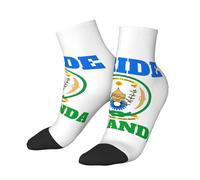 Chaussettes de sport en coton, respirantes et décontractées, aux couleurs du drapeau rwandais, idéales pour la course à pied. Un cadeau original pour hommes, femmes et adolescents.