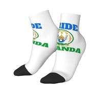 Chaussettes de sport en coton, respirantes et décontractées, aux couleurs du drapeau rwandais, idéales pour la course à pied. Un cadeau original pour hommes, femmes et adolescents.