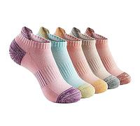 Chaussettes de sport épaisses pour femme avec fond en serviette - Respirantes - Pour la course à pied - Chaussettes d'extérieur - Viande, Rose, taille unique