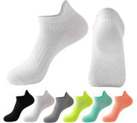 Chaussettes de Sport Femme Cheville - 6 Paires Chaussettes de Performance à Coupe Basse avec Talon Rembourré, Respirantes, Absorbant l’Humidité, Résistantes aux Odeurs pour Course & Usage Quotidien