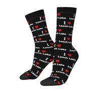Chaussettes De Sport J'Adore Leech Lake Chaussettes De Compression Doux Chaussettess Sportif Mode Chaussettess De Bureau Pour L'Escalade Randonnée Snowboard 40 Cm