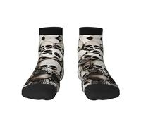 Chaussettes de sport polyvalentes avec imprimé tête de mort mexicaine pour une tenue décontractée et sportive, parfaites pour les tailles de pied 36 à 45, Crâne mexicain., taille unique