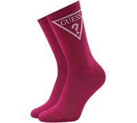 Chaussettes De Sport Pour Femmes Avec Logo Triangle Guess En Fuchsia
