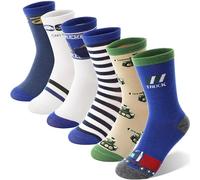 Chaussettes de sport pour garçons chaussettes de course respirantes chaussettes de compression en coton pour enfants 6 paires (Baggins, 3-5 ans)