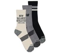 Chaussettes de sports femmes New Balance ACTIVE LIFESTYLE GRAPHIC CREW SOCKS 3 PACKS Gris S