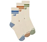 Chaussettes de sports hommes New Balance ACTIVE LIFESTYLE STRIPED CREW SOCKS 3 PACKS Beige L